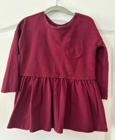 Seller 183 - Tea Girls Burgundy Dress -Size 2 - EUC