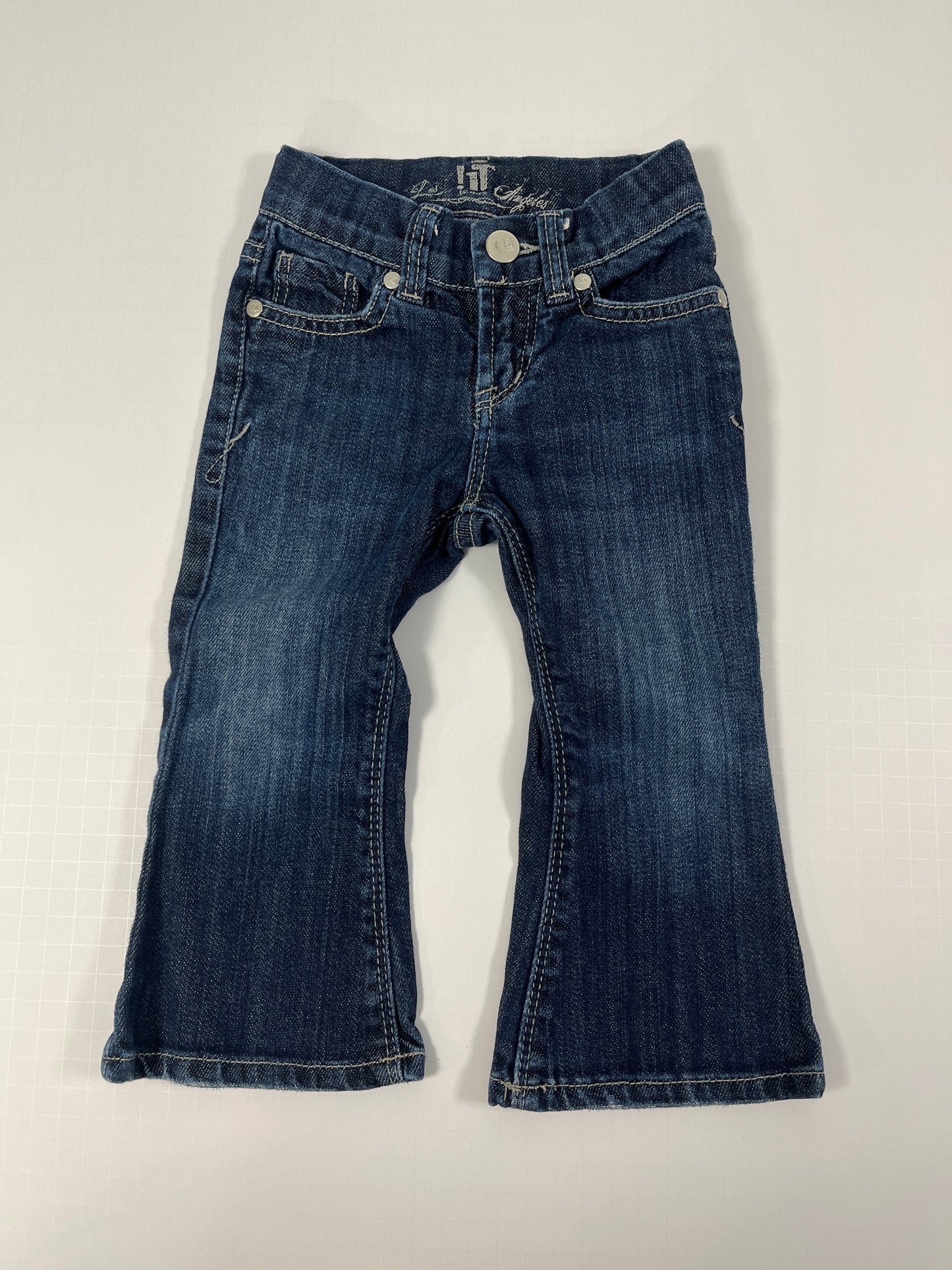 PPU 45242 2T girls !it jeans flare leg with bedazzled pockets