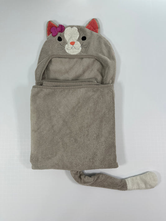 PPU 45242 Circo baby girl cat hooded bath towel