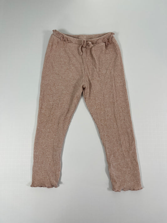 PPU 45242 3T (3-4y) girls Zara ribbed knit pants with ruffles