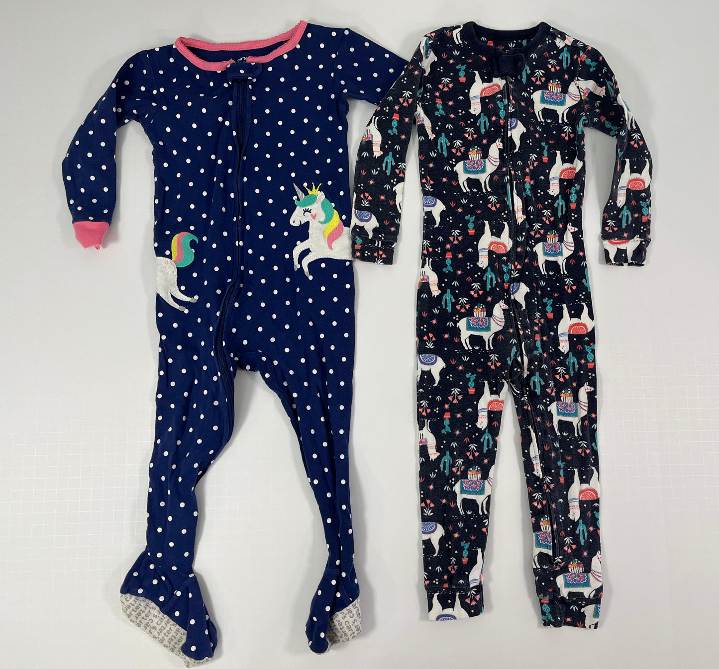 PPU 45242 2T girls zipper cotton pajamas bundle (2)