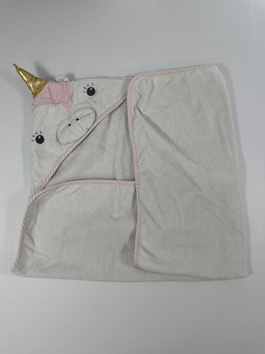 PPU 45242 Cloud Island baby girl unicorn hooded bath towel