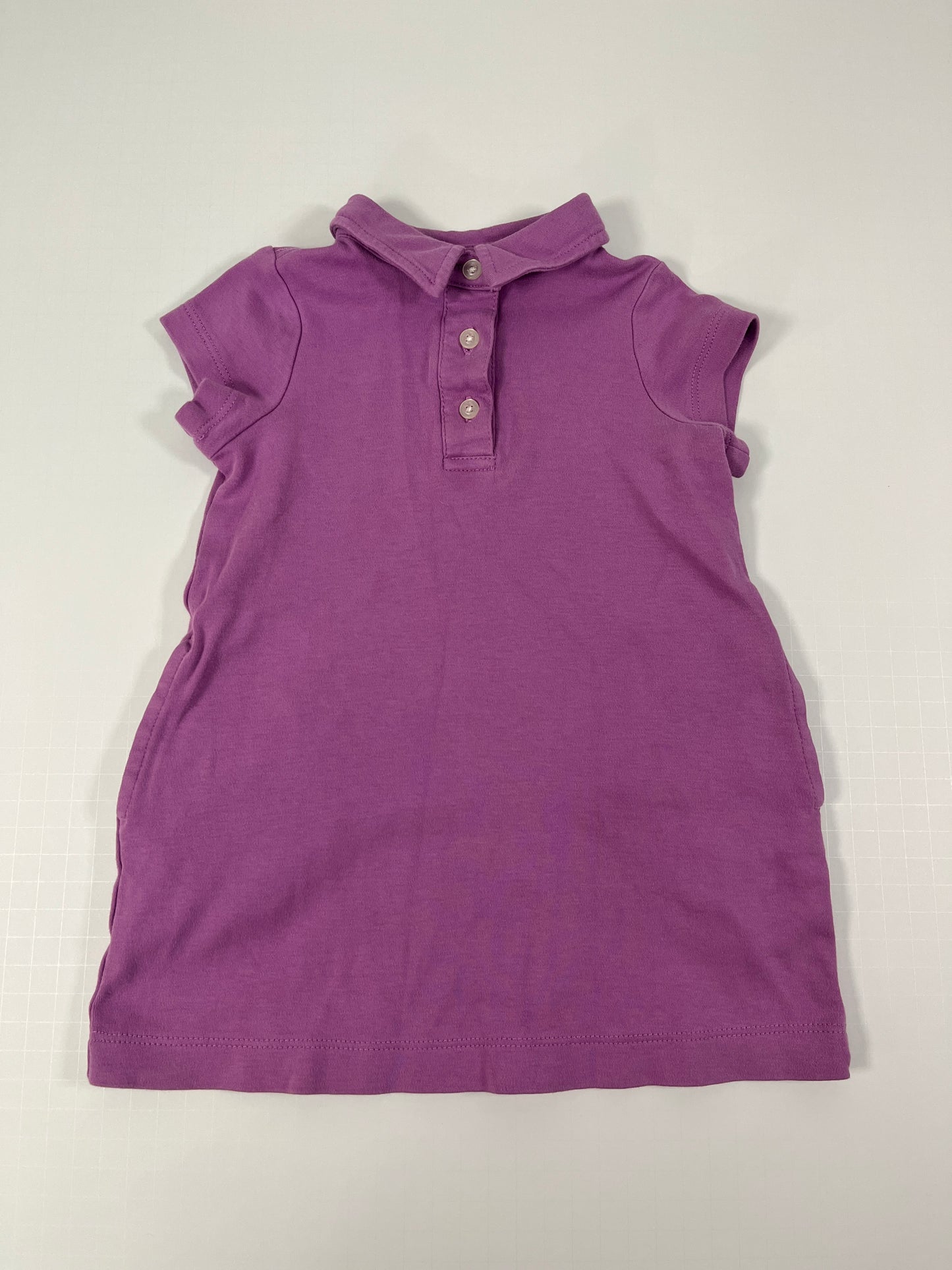 PPU 45242 2T girls Primary brand purple polo dress with pockets