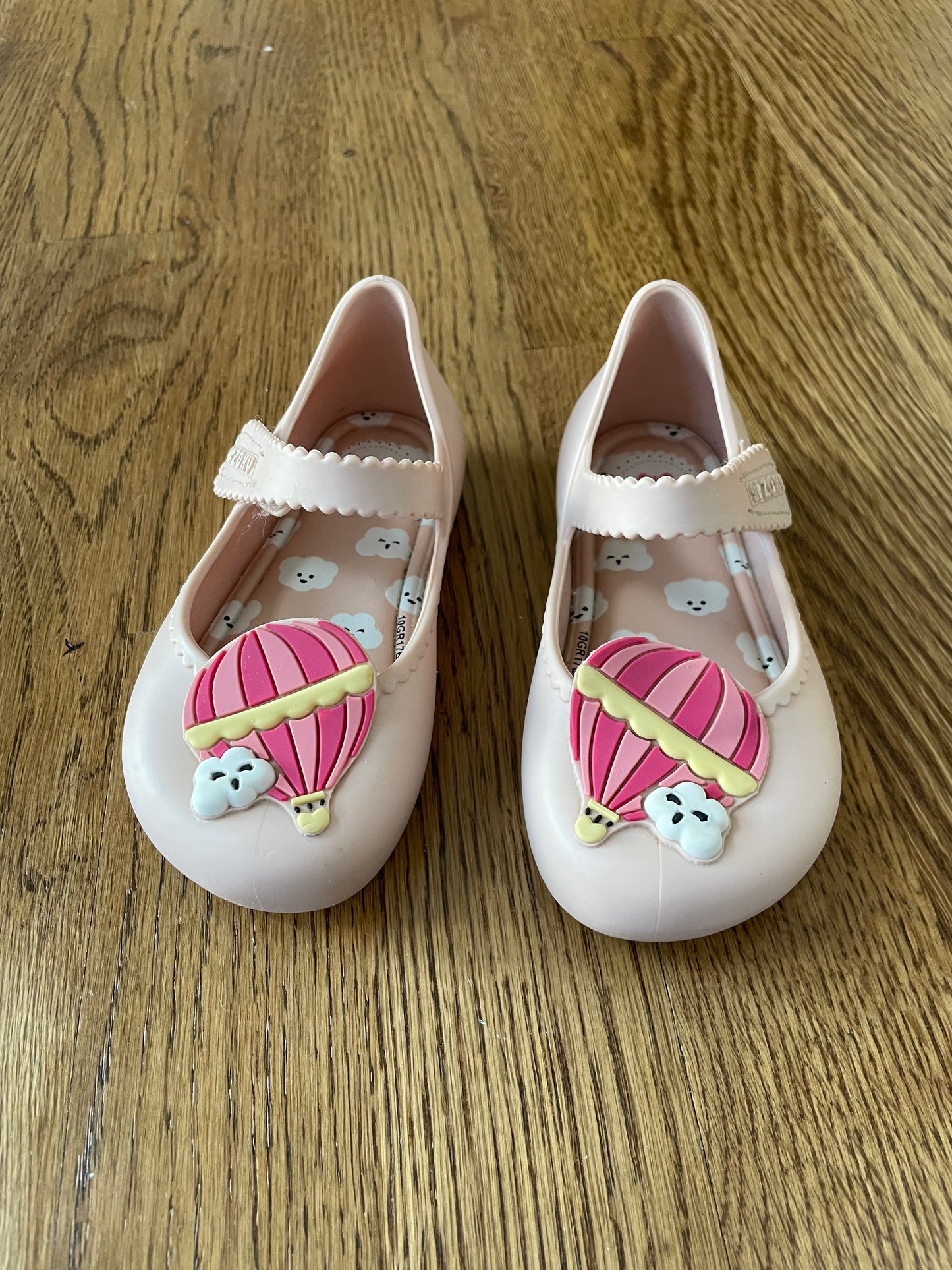 Zaxy Girls Light Pink/Hot Air Balloon Mary Jane Jelly Shoe Size 8T