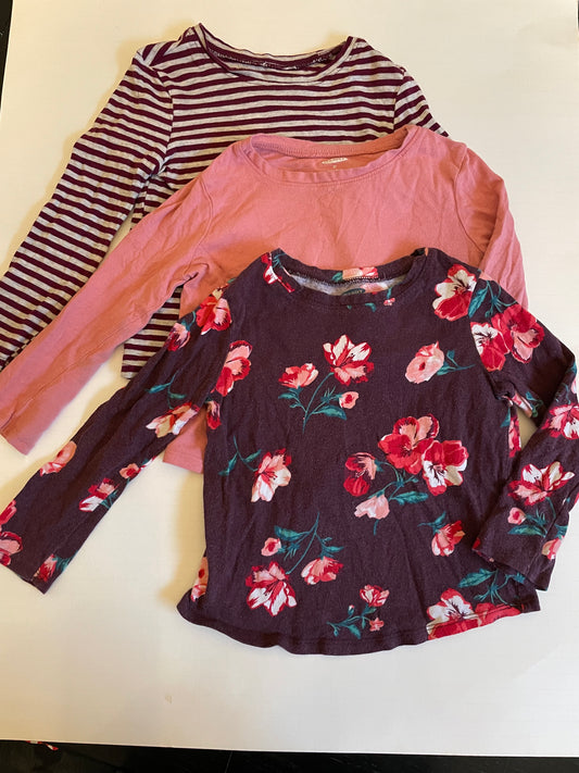 Girls 3T shirts, old navy , maroon and pink