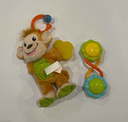 monkey stroller toy and rattle