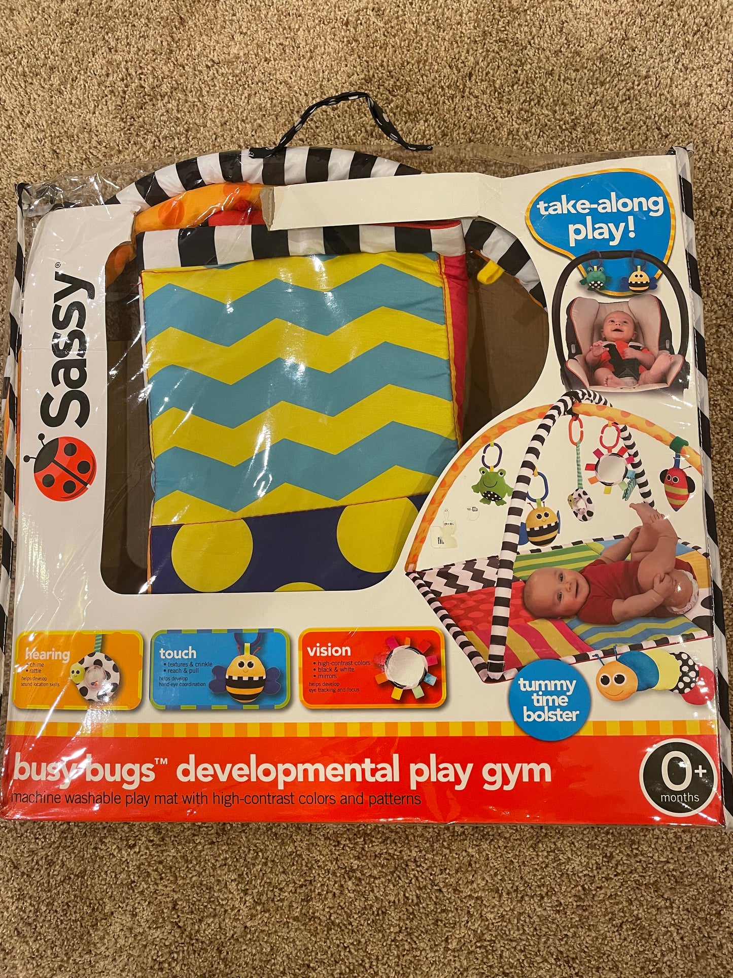 developmental play gym, like new - used only a few times at grandma's house