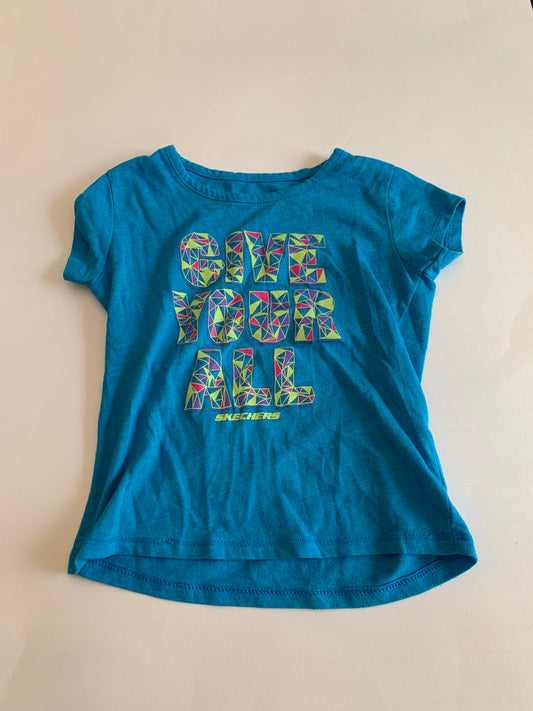 girls 3T "give it your all" athletic shirt