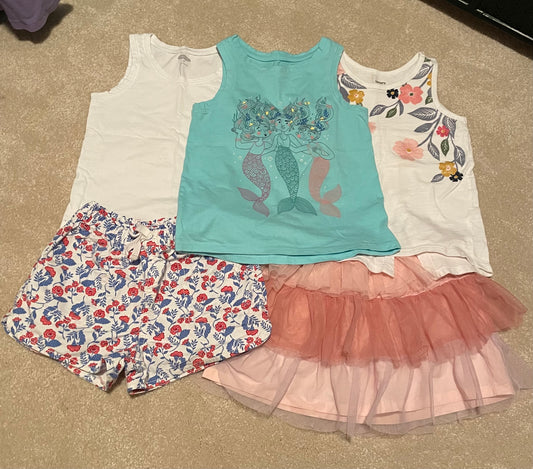 Girls Assorted brands bundle shirts/short/skirt 3T