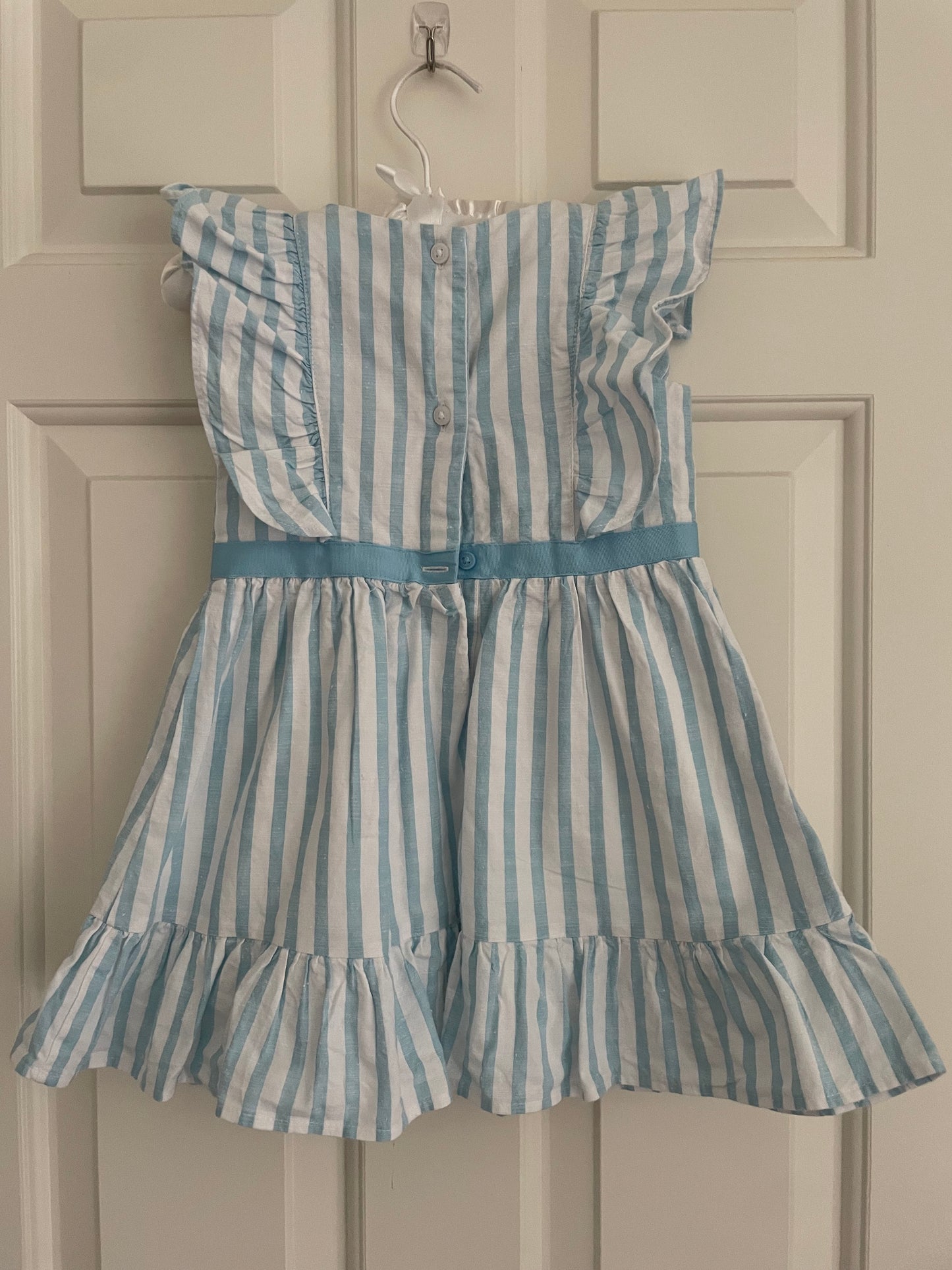 Janie and Jack Girls Blue and White Stripe Dress 2T PPU Loveland/Miami Township
