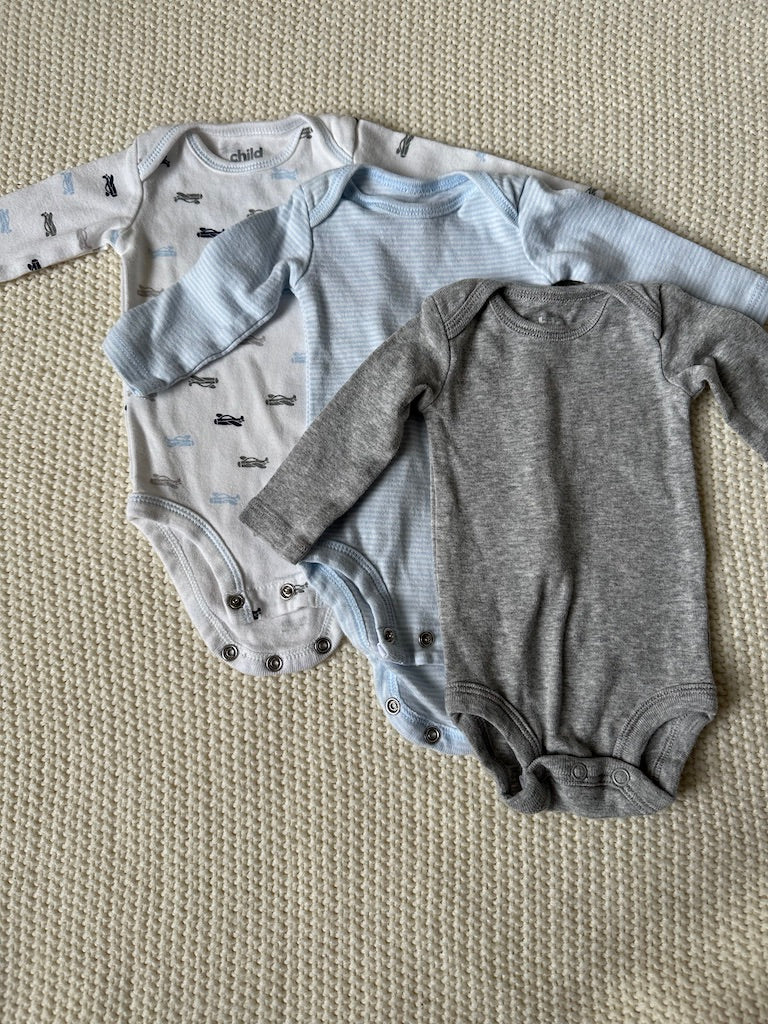 #146 Carter's Child of Mine L/S Bodysuit Set Boys Newborn NB
