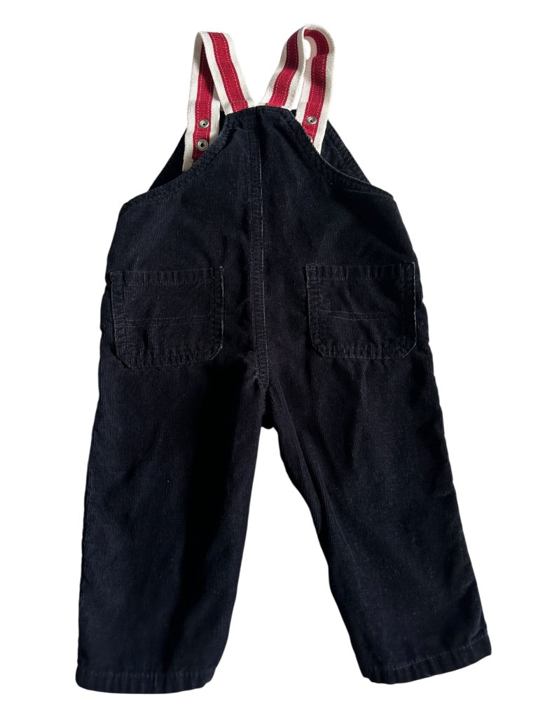 #146 Carter's Navy Corduroy Overall Canvas Straps Boys 12M