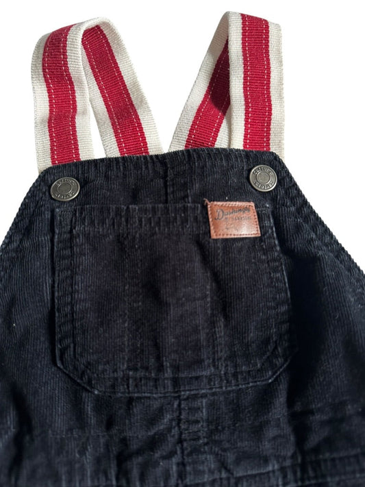 #146 Carter's Navy Corduroy Overall Canvas Straps Boys 12M