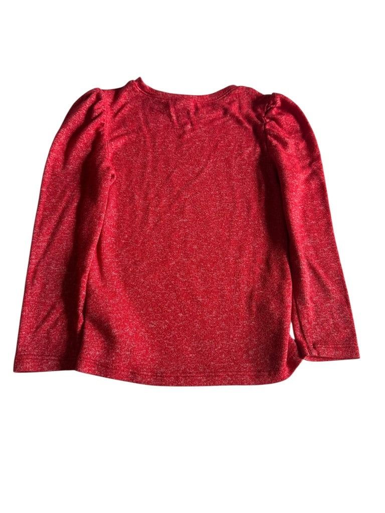 #146 Old Navy Red L/S Shirt Girls 4T