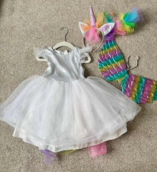 #43 Unicorn Dress Up Girls 3T VGUC