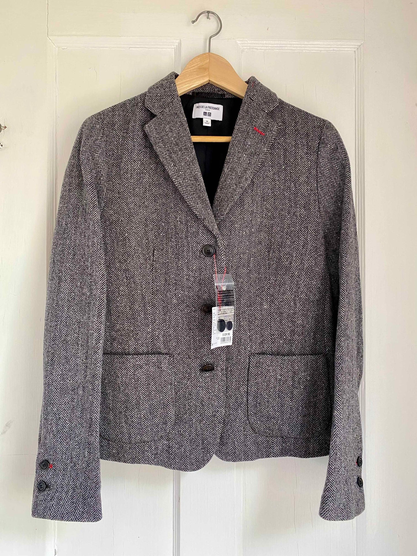 #95B NWT Uniqlo x Ines de la Fressange Collaboration, Tweed Jacket, Women's M