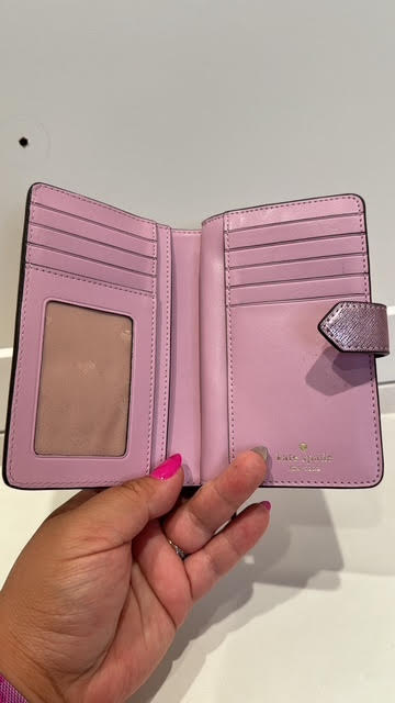 #44 Kate Spade pink glitter wallet REDUCED