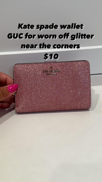 #44 Kate Spade pink glitter wallet REDUCED