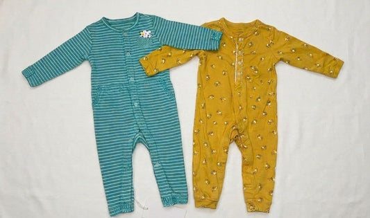 #86 Carter's Long Sleeve Jumpsuit (2) Girl 24M