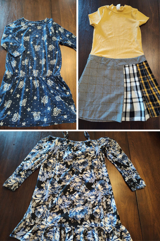 Seller 185:  Set of 3 girl dresses Size 10/12 mixed Brands