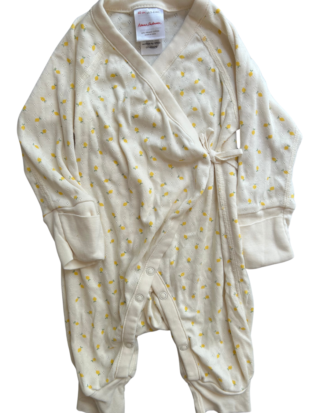 Seller #134 Hanna Andersson Lemon Pointelle Bodysuit Girls 3-6 Months