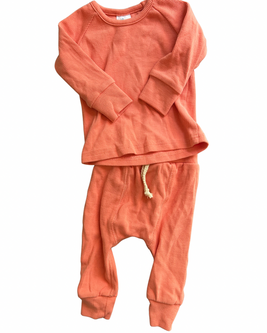 Seller #134 Little One Shop Coral Sweatsuit Girls 3-6 Months