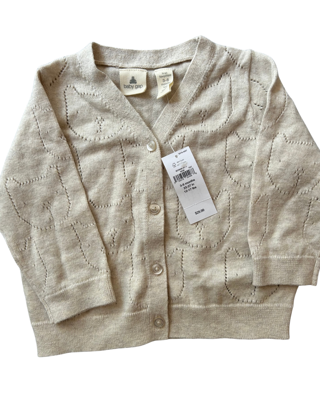 Seller #134 Gap Cat Sweater Girls 3-6 Months