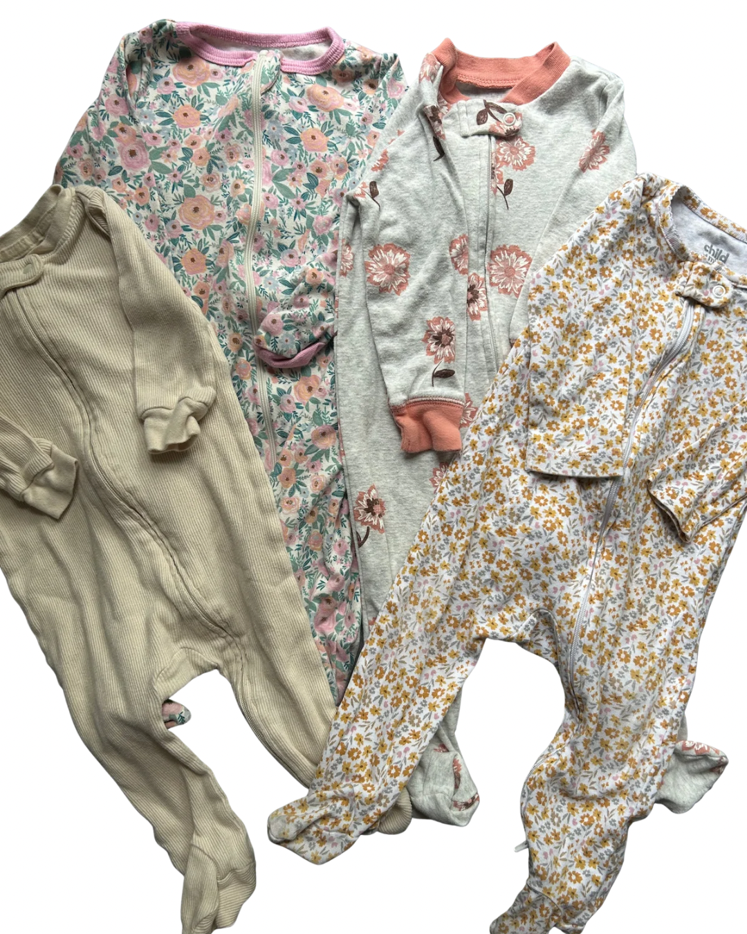Seller #134 Mixed Brand Sleeper Bundle Girls 6-9/9 Months