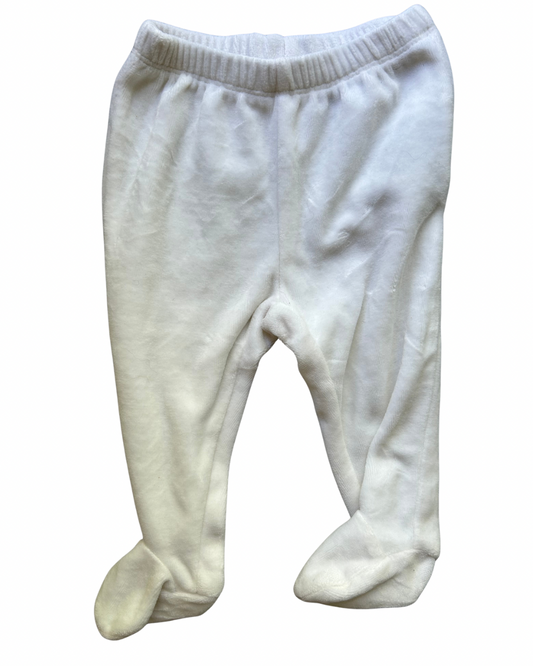 Seller #134 Gap Velour White Footed Pants Girls 3-6 Months