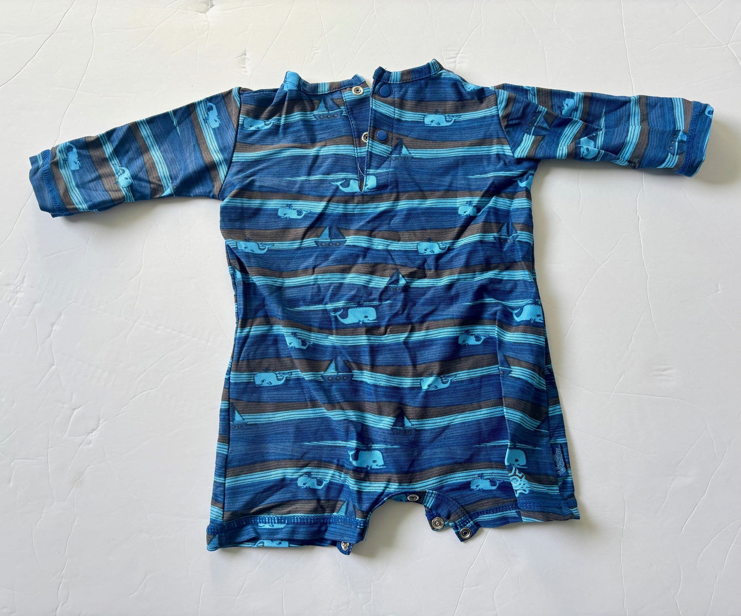 #43 UV Skinz Long Sleeve Romper Swimsuit Boys 3 to 6m EUC *REDUCED