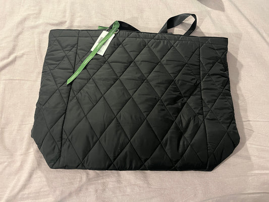 #211 REDUCED Vera Bradley Large  Black Quilted Insulated Tote NWT