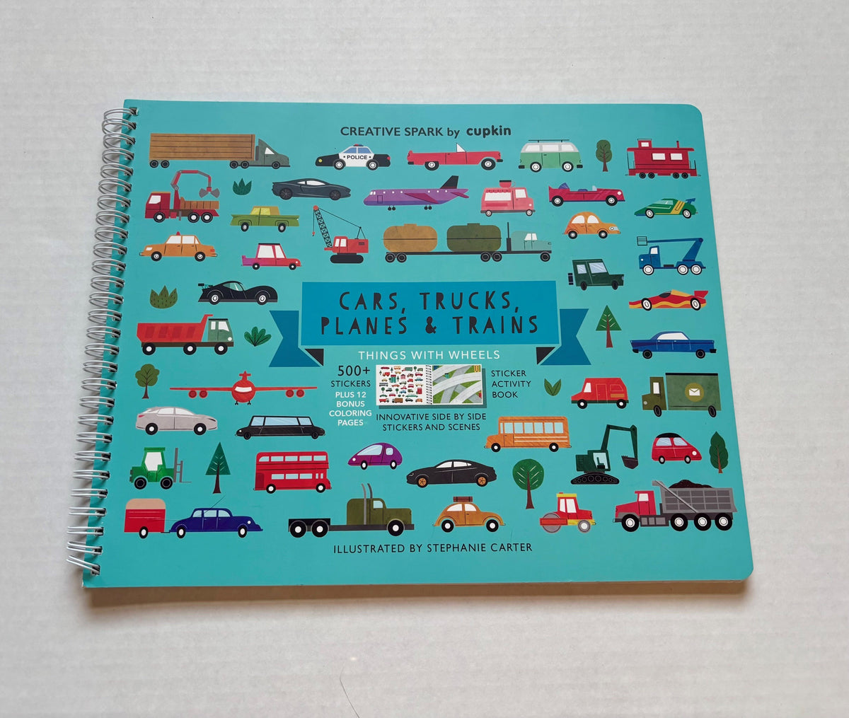 #154 Vehicles Sticker and Coloring Book New