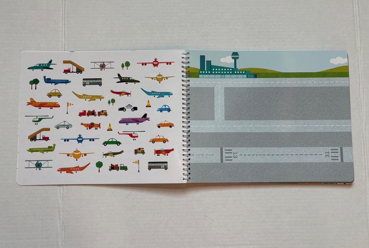 #154 Vehicles Sticker and Coloring Book New