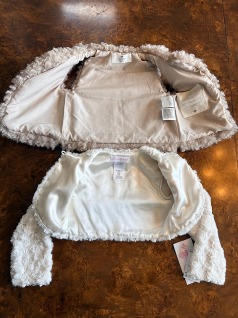 #104 Faux Fur Vests 4T