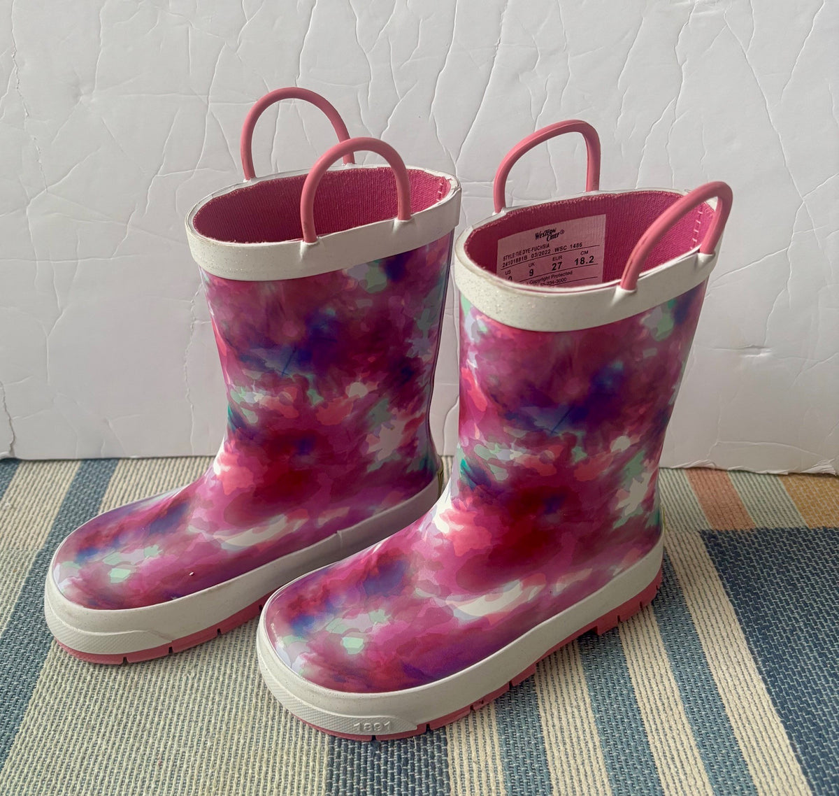 #154 Western Chief Rain Boots Girls Size 10 EUC