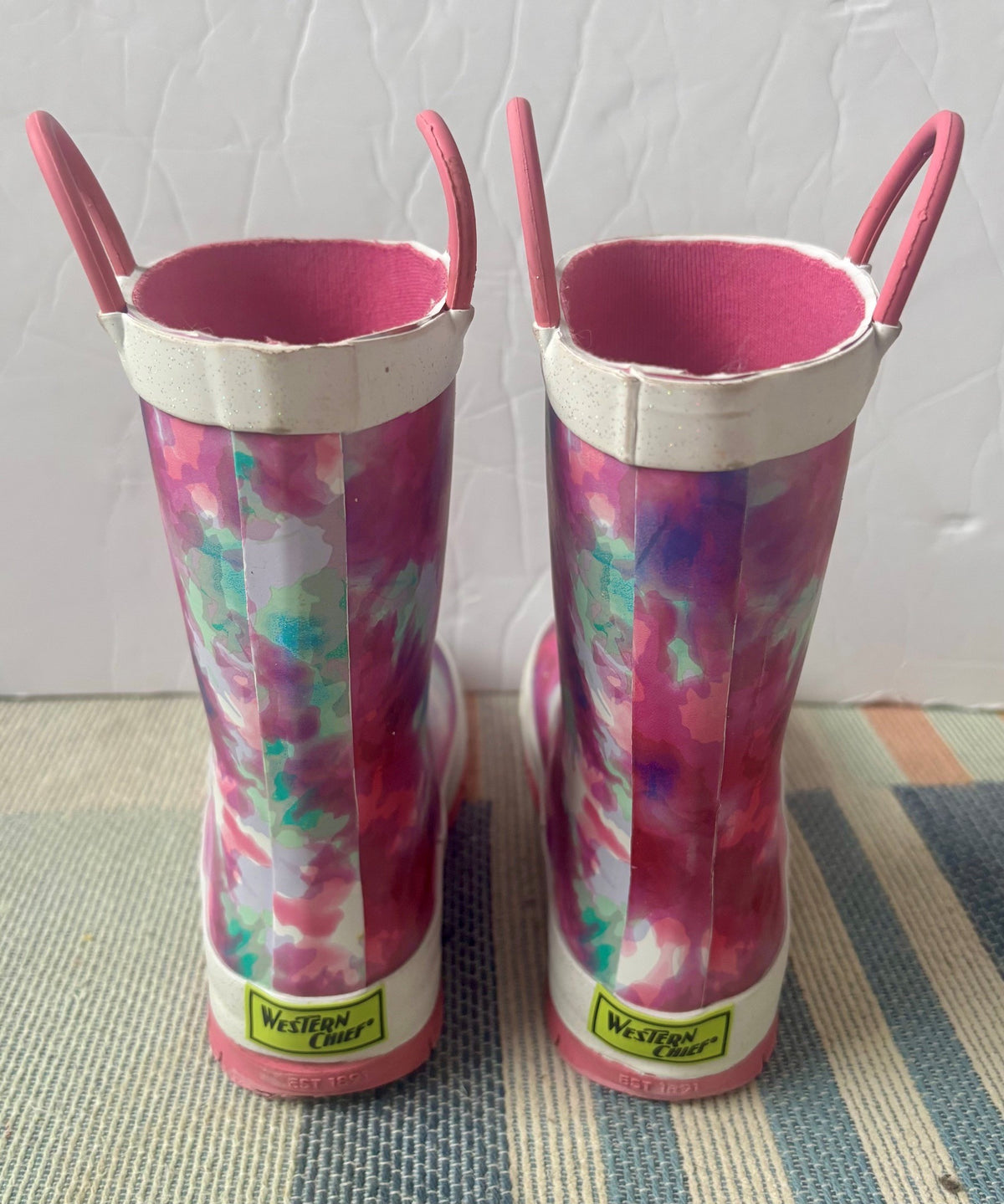 #154 Western Chief Rain Boots Girls Size 10 EUC