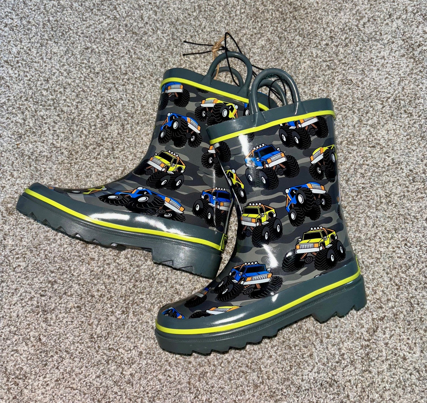 #88A Western Chief Monster Truck Rain Boots Boys 9-10 NWT **reduced**