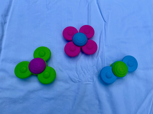 #32 Fat Brain Whirly Squigz Chunky Sensory Spinners for Baby & Toddler
