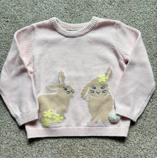 #43 Wonder Nation Bunny Sweater Girls 3T VGUC